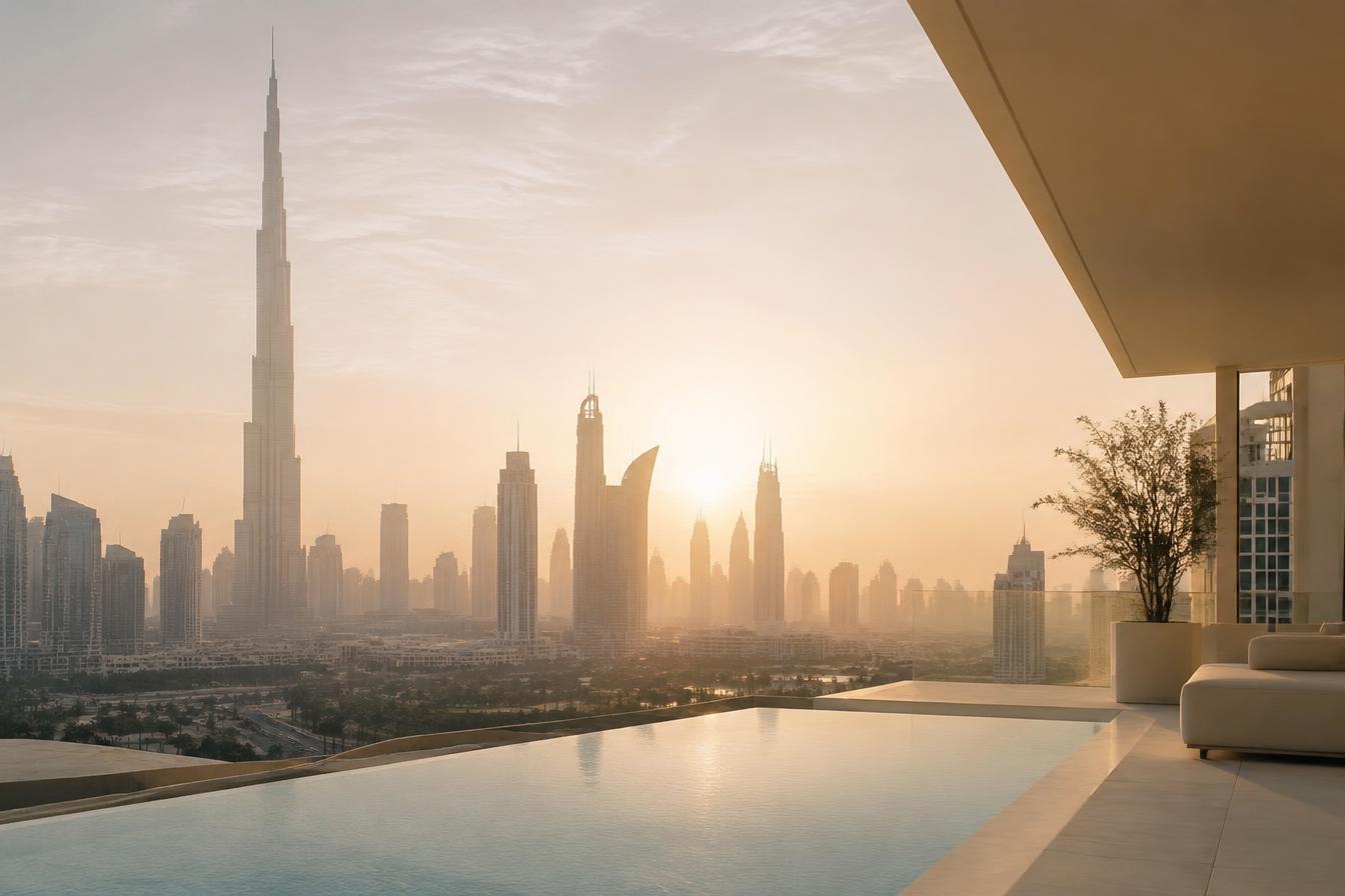 Dubai skyline at dawn